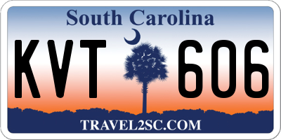 SC license plate KVT606