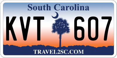 SC license plate KVT607