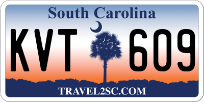 SC license plate KVT609