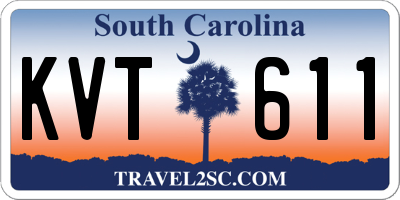 SC license plate KVT611
