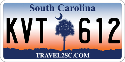 SC license plate KVT612