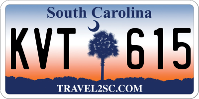 SC license plate KVT615