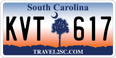 SC license plate KVT617