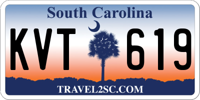 SC license plate KVT619