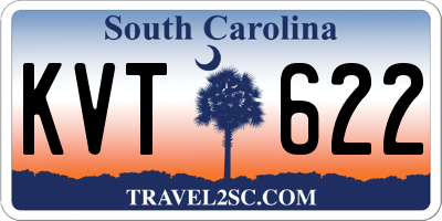 SC license plate KVT622