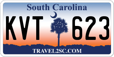 SC license plate KVT623