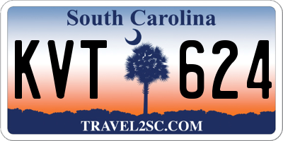 SC license plate KVT624