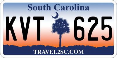 SC license plate KVT625