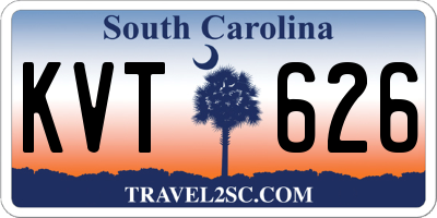 SC license plate KVT626