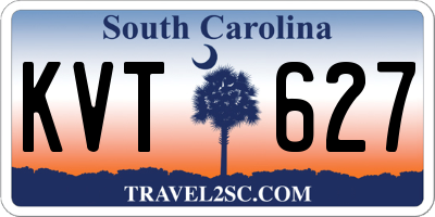 SC license plate KVT627