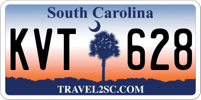 SC license plate KVT628