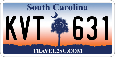 SC license plate KVT631