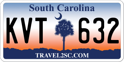 SC license plate KVT632