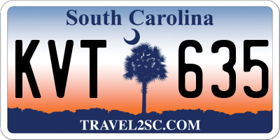 SC license plate KVT635