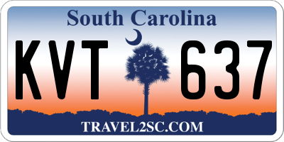 SC license plate KVT637