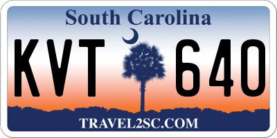 SC license plate KVT640