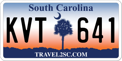 SC license plate KVT641