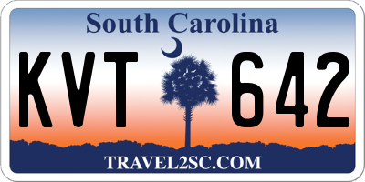 SC license plate KVT642