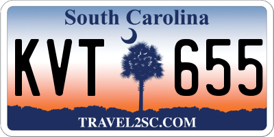 SC license plate KVT655