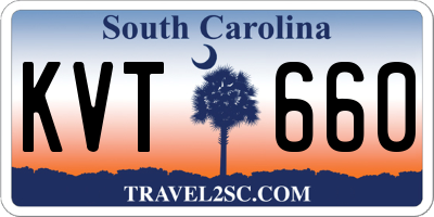 SC license plate KVT660