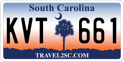 SC license plate KVT661