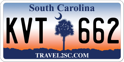 SC license plate KVT662