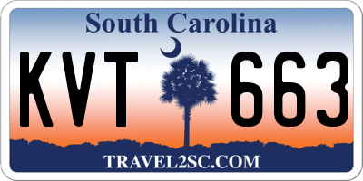 SC license plate KVT663