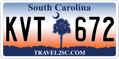 SC license plate KVT672