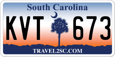SC license plate KVT673