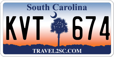 SC license plate KVT674