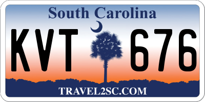 SC license plate KVT676