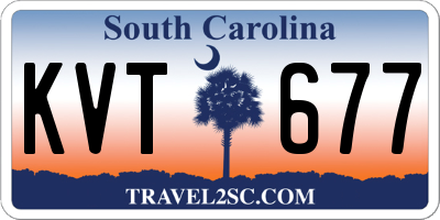 SC license plate KVT677