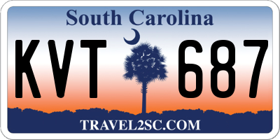 SC license plate KVT687