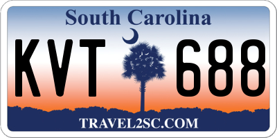 SC license plate KVT688