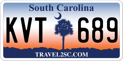 SC license plate KVT689