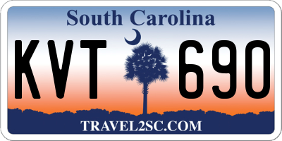 SC license plate KVT690