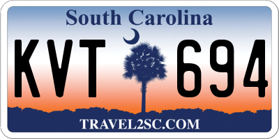 SC license plate KVT694