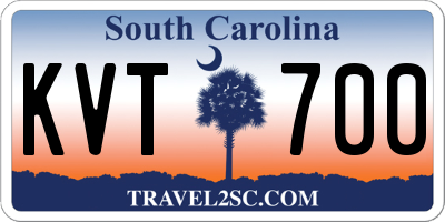 SC license plate KVT700