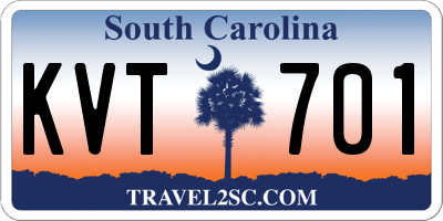 SC license plate KVT701