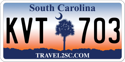 SC license plate KVT703