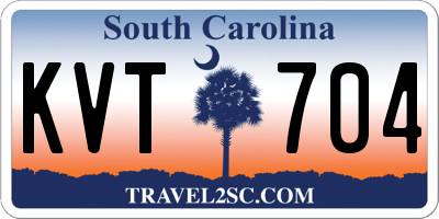 SC license plate KVT704