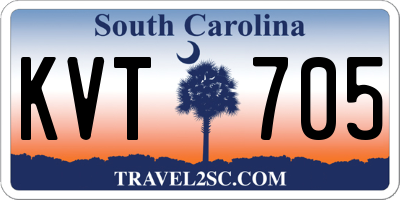 SC license plate KVT705
