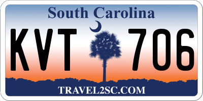 SC license plate KVT706