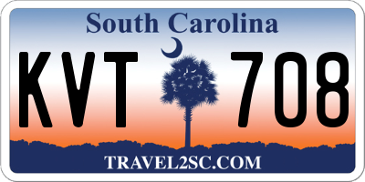 SC license plate KVT708
