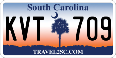 SC license plate KVT709