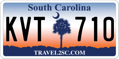 SC license plate KVT710