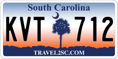 SC license plate KVT712