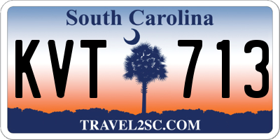 SC license plate KVT713