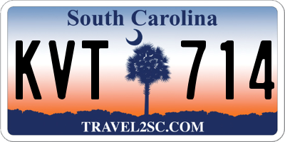 SC license plate KVT714