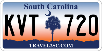 SC license plate KVT720